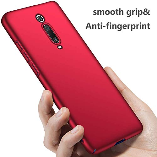 cookaR Mate Funda Xiaomi Xiaomi Mi 9T/9T Pro, [Ultra-Delgado] Anti-Rasguño y Anti-Huella Protectora Caso Plástico Duro Cover Carcasa para Xiaomi Mi 9T/9T Pro Smartphone, Rojo