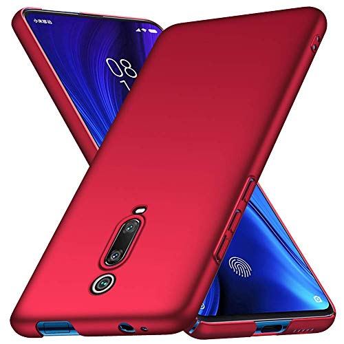 cookaR Mate Funda Xiaomi Xiaomi Mi 9T/9T Pro, [Ultra-Delgado] Anti-Rasguño y Anti-Huella Protectora Caso Plástico Duro Cover Carcasa para Xiaomi Mi 9T/9T Pro Smartphone, Rojo