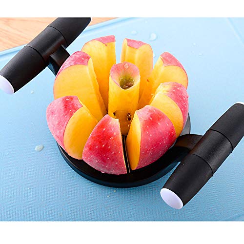 Cortador de Manzana, acero inoxidable pelador de manzanas con 8 afilaron la lámina serrada, Apple Slicer, Ergonómico Anti-Deslizamiento Manija de Agarre
