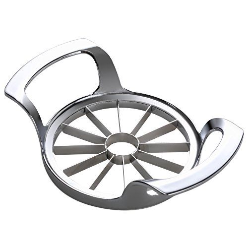 Cortador de manzanas SAVORLIVING versión actualizada de 12 láminas extra grande, cortador de manzanas de acero inoxidable, extractor de manzanas, divisor para manzanas de hasta 4 pulgadas