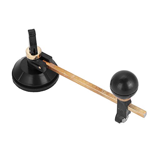 Cortador de vidrio circular, 6 compases de rueda, cortavidrios circular con ventosa 30 cm