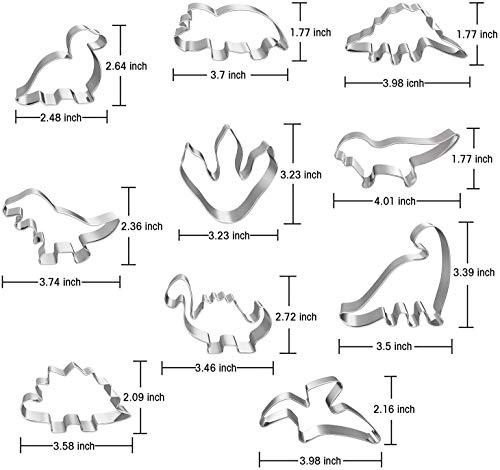 Cortadores Galletas Dinosaurio,Moldes de Dinosaurios para Pastel,Moldes para Galletas de Dinosaurio,Moldes Galletas Infantiles,Dinosaurio Molde,Juego de Cortadores Galletas