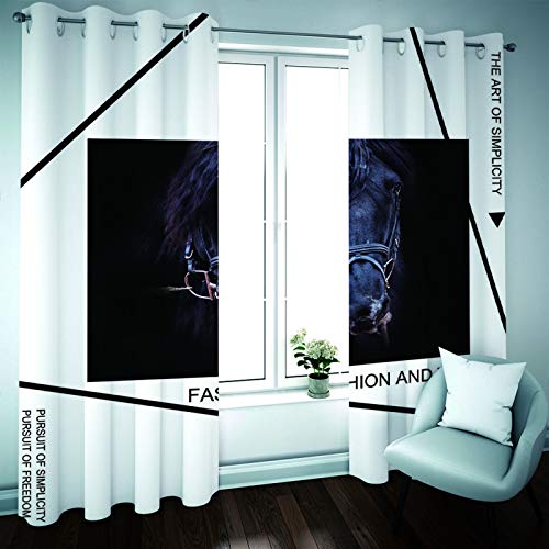 Cortinas Opacas De Impresión Digital 3D Decoraciones Creativas para El Hogar De Estilo Europeo Simple Adecuado para Cortinas En Jardines, Hoteles Y Centros Comerciales 2 Piezas