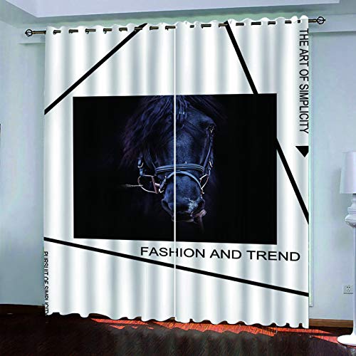 Cortinas Opacas De Impresión Digital 3D Decoraciones Creativas para El Hogar De Estilo Europeo Simple Adecuado para Cortinas En Jardines, Hoteles Y Centros Comerciales 2 Piezas