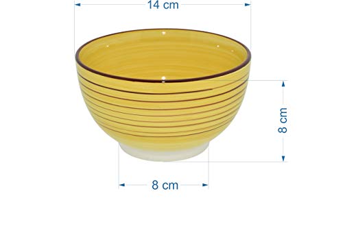 Creofant - Juego de 6 cuencos para cereales (cerámica, cuenco de cerámica, cuenco de cerámica, cuenco de cerámica, cuenco de cerámica, cuenco de cerámica, cuenco de cerámica, cuenco de cerámica