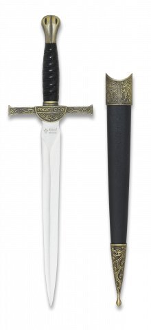 Cuchillo de decoración Tole10 Envejecida Hoja 18,8 cmColeccionismo ornamentación replica series television peliculas fantasia Tole 10 Imperial 32190 + Portabotellas de regalo