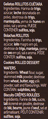 Cuétara - Rollitos - Delicioso barquillo ideal para helados y postres - 225 g