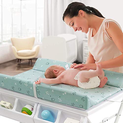 Dakbdc Cambiador Plegable con bañera y Almacenamiento, Organizador de vestidor for Cambiador de guardería for piernas Cruzadas Infantiles (Color : B)