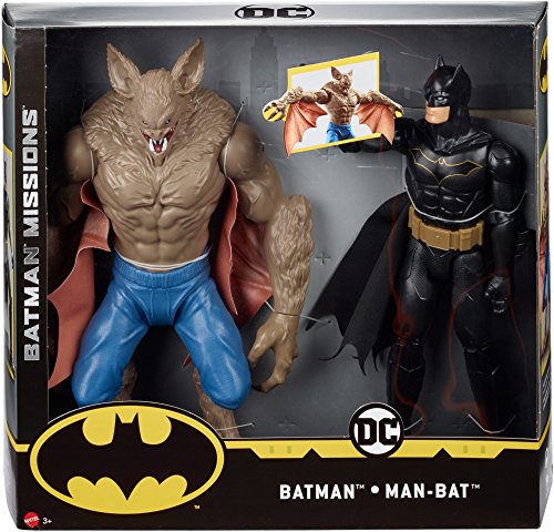 DC BATMAN MISSIONS™ Pack de 2 figuras Batman y Manbat (Mattel FVM63)