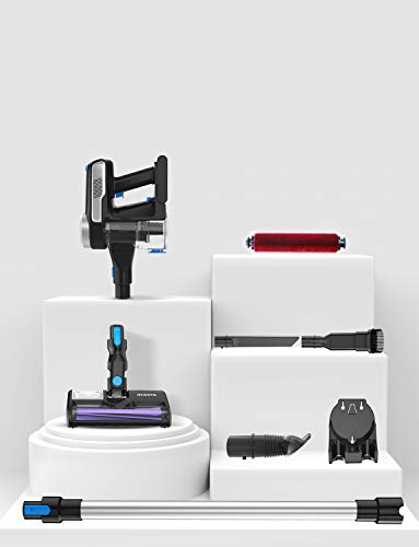 Dcenta Aspirador Sin Cable, Aspirador Ultraligera Escoba Vertical y de Mano 2 en 1, Aspirador 350W, Duración de la Batería es Larga