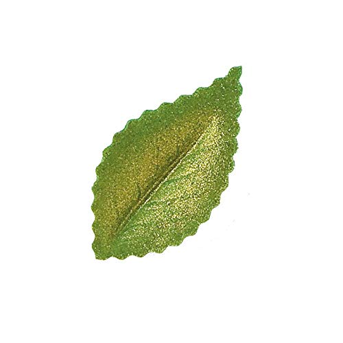 Dekora Paquete de 400 Hojas comestibles de oblea para Decoraciones de Pasteles, Verde Metalizado
