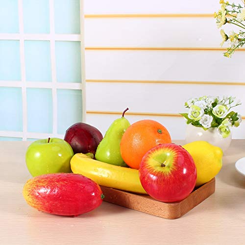 Delaman 8pcs/Set Fruta Plástica Artificial Fruta Artificial, Exhibición de Alimentos Decoración de Fiesta en Casa Artesanía Realista