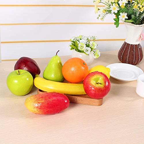 Delaman 8pcs/Set Fruta Plástica Artificial Fruta Artificial, Exhibición de Alimentos Decoración de Fiesta en Casa Artesanía Realista