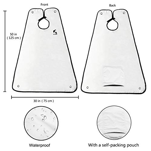 Delantal de Barba para Afeitar y Recortar con 2 Ventosa y Delantal Impermeable Ajustable para Barba, Barba Delantal Perfecto para Hombres(Patentar)
