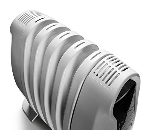 Delonghi TRNS 0505M - Radiador de aceite, 500 w, termostato seguridad, ajustes termostato, asas, blanco