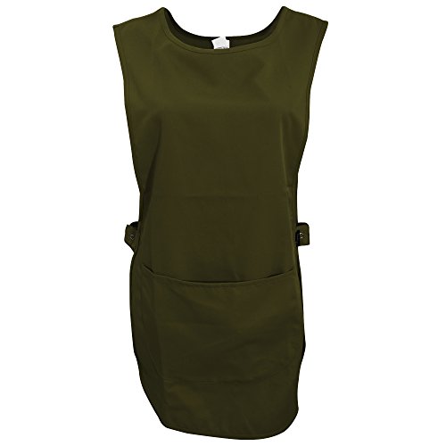Dennys - Delantal con bolsillo modelo Tabard para mujer (S/M) (Sea grass)