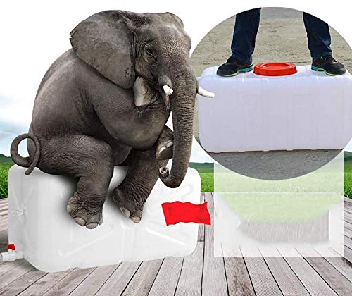 Depósito De Agua For Exterior Con Grifo Blanco, Plástico Grueso Contenedor De Almacenamiento De Agua Cubo De Almacenamiento Portátil For El Hogar Barril De Productos Químicos Industrial Resistente A Á