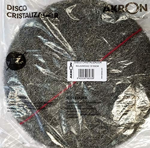 DISCO CRISTALIZADOR LANA DE ACERO PREFABRICADOR cristalizar, pulir, limpiar (13"/33cm, Rojo)