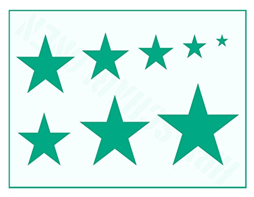 Diseño de plantilla 8 estrellas de 1 cm – 7 cm