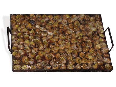 DOJA Barcelona | Lata de Hierro para Caracoles o Arroz al Cuadrado | Dimensiones: 26X30 | Caragols a la llauna Arroz a la llauna | Bandeja estándar