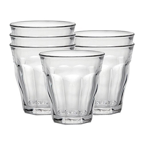 Duralex Picardie - vaso de 220ml, sin la marca de llenado, 6 unidades