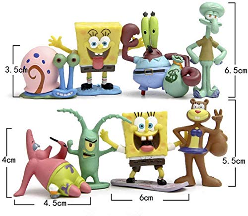 DYRCJ Decoraciones De Peceras Muñeca Esponja Juguetes De Modelado Lindos Adornos De Micropaisajes Refugios De Peces Y Camarones Regalo De 8 Piezas