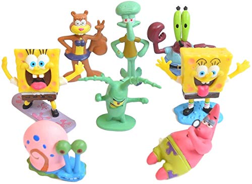 DYRCJ Decoraciones De Peceras Muñeca Esponja Juguetes De Modelado Lindos Adornos De Micropaisajes Refugios De Peces Y Camarones Regalo De 8 Piezas