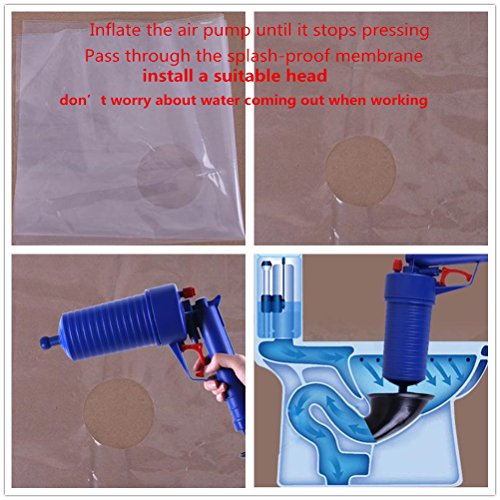 El mejor desatascador de fregadero - desatascador para fregadero de cocina, herramienta de dragado de alta presión, potente desatascador manual de alta presión para cocina