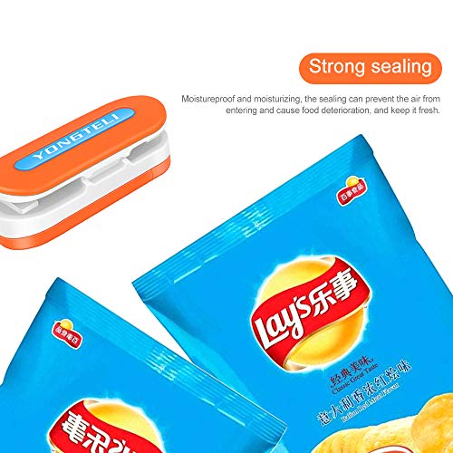 Elinala Mini Bag Sealer, 2 Piezas Sellador de Bolsas La Máquina de Sellado y la Máquina de Corte Eléctrica Portátil 2 en 1 se Utilizan para Alimentos y Refrigerios para Mantenerse Frescos y Sellados