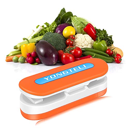 Elinala Mini Bag Sealer, 2 Piezas Sellador de Bolsas La Máquina de Sellado y la Máquina de Corte Eléctrica Portátil 2 en 1 se Utilizan para Alimentos y Refrigerios para Mantenerse Frescos y Sellados