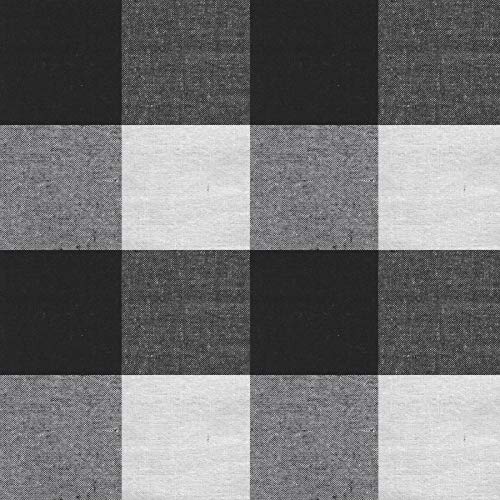 Encasa Homes Delantal de Cocina Ajustable con Bolsillos y toallero - 31 x 25 Inch - Algodón ecológico, Hogar y el Restaurante, Hombres, Mujeres, Cocina, Hornead - Los cheques de búfalo Negros