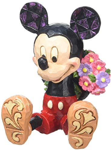Enesco Disney Tradition by Jim Shore Mickey Sentado Mini Figura, PVC, Multicolor, 4 x 6 x 6 cm
