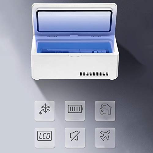 Enfriador EléCtrico Caja PortáTil De Insulina Refrigerada Refrigerador del Coche Mini Nevera Refrigerador De Medicamentos para El Hogar Oficina Viaje 2-18 ° C