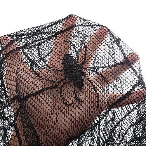 Enjoygoeu 122 * 244cm Halloween Decoración Mantel Gótico de Encaje de Mesa Lace Props Partido Scary para Parties Décor Dinners Estilo Vintage