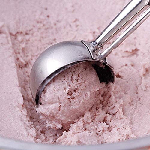 e!Orion Cuchara para Helado Acero Inoxidable con Disparador para Helado Frutas Galletas de Mash Alimentación Cuchara Cocina Bola