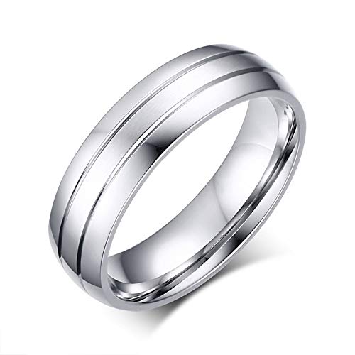 Epinki Anillos de Pareja Circonita Forma Cuadrada Plata Anillo de Compromiso para Parejas Talla Mujer 12 & Hombre 22