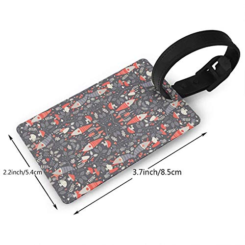 Equipaje Accesorios Accesorios de Viaje Etiquetas para Equipaje Perfectly Round Chinchilla Camerons Luggage ID Tags Suitcase Carry-On Cards
