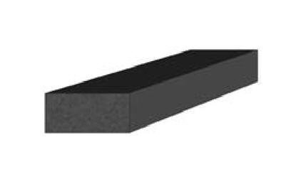 Esponja de goma con sello sólido (1 cm de altura x 1,5 cm de ancho, burlete universal de extrusión de neopreno)