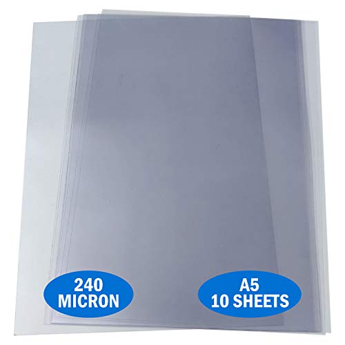 Essential Arts - Lote de 10 hojas de acetato (A5, 240 micras, 148 x 210 mm)