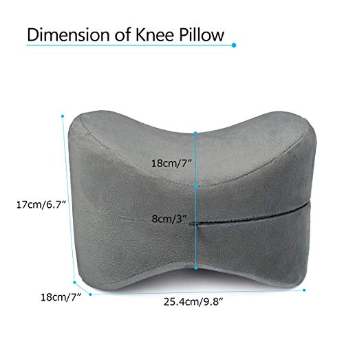 ESSORT Cojín para Rodilla, Almohada Rodillas, cojín para Las piernas de Espuma, 25×18×17cm Almohadas para Piernas para Dolor en la Pierna, Embarazo y Dolor en Las articulaciones