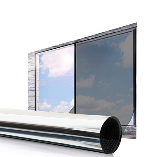 Essort Vinilo Película Ventana 45 x 200 cm Solar Adhesiva Lámina Privacidad Anti 92% UV Control de Calor para Hogar y Oficina