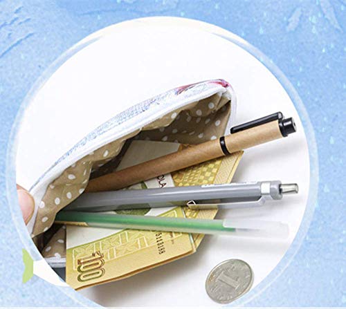 Estuche Para Lápices Tipo Pez Bolsa De Tela Para Niñosy Niñas, Estuche Para Lápices Papelería Para Niños Soporte Para Bolígrafo Blanco