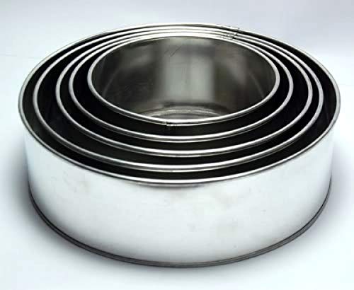 Euro Tins Moldes de Tartas Redondos - 5 Unidades de Redondos Moldes para Tartas - 6" 7" 8" 9" 10"