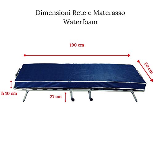 Evergreenweb - Cómoda Cama Plegable de Invitados con colchón de Espuma 80x190 10 cm de Altura + Almohada viscoelastica, Estable Armadura de Metal tablillas de Cama Individual y colchón ortopédico