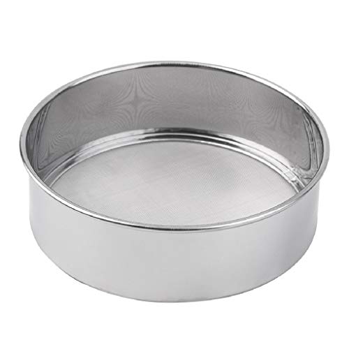 F-blue Acero Inoxidable Tamizar la harina para Hornear Herramienta de la Cocina Colador harina en Polvo Super Fino Ronda Harina Azúcar tamizadora Colador