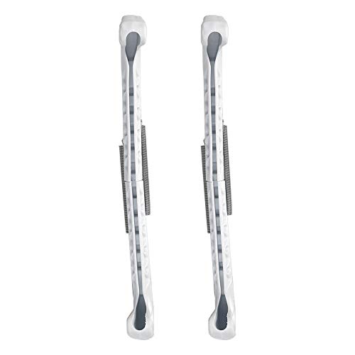 Fafeims 1 par de Protectores de Cuchillas de plástico para Patines de Hielo con Resorte Ajustable para Patines de Hockey Patines de Figura Patines de Hielo(Blanco)