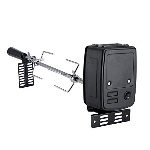 Fdit Kit de Asador Universal Parrilla Completo para Barbacoas de Carne de Acero Inoxidable con Barra Motor Eléctrico