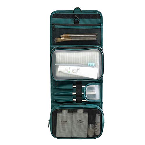 Fhony Bolsas de Aseo Neceser Avion Unisexo Neceseres de Viaje Bolsa de Cosmético Neceser PU Impermeable Organizador de Viaje para Trabajo Viaje,Blanco