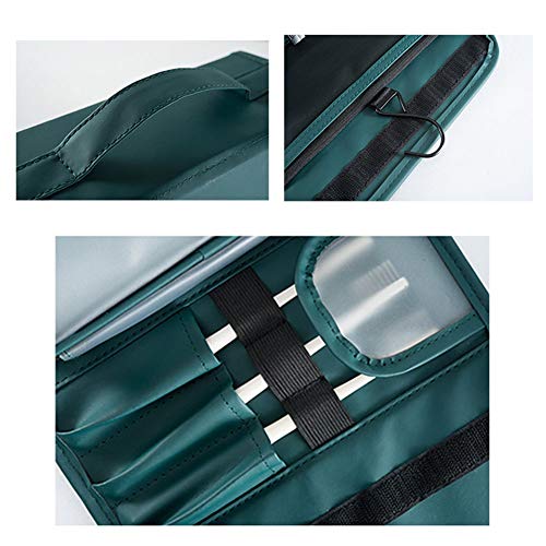 Fhony Bolsas de Aseo Neceser Avion Unisexo Neceseres de Viaje Bolsa de Cosmético Neceser PU Impermeable Organizador de Viaje para Trabajo Viaje,Blanco