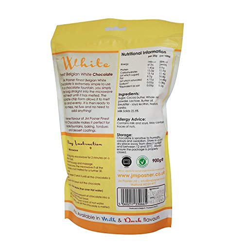 Finest Belgian White Fondue Chocolate Drops 900g